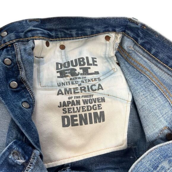 Vintage RRL Japanese Selvedge Denim Hillside Patchwork Straight Leg Jeans 29x32 - Picture 14 of 16